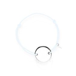 Bracelet médaille argent personnalisé femme