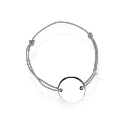 Bracelet médaille argent personnalisé femme