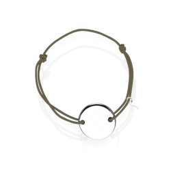 Bracelet médaille argent personnalisé femme