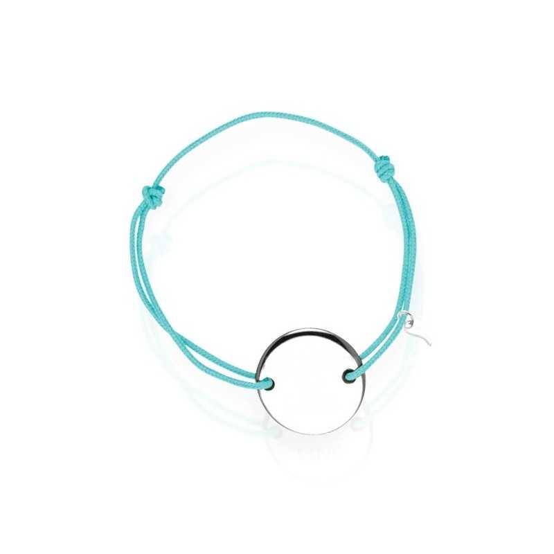 Dames gepersonaliseerde zilveren medaille armband Dames gepersonaliseerde zilveren medaille armband