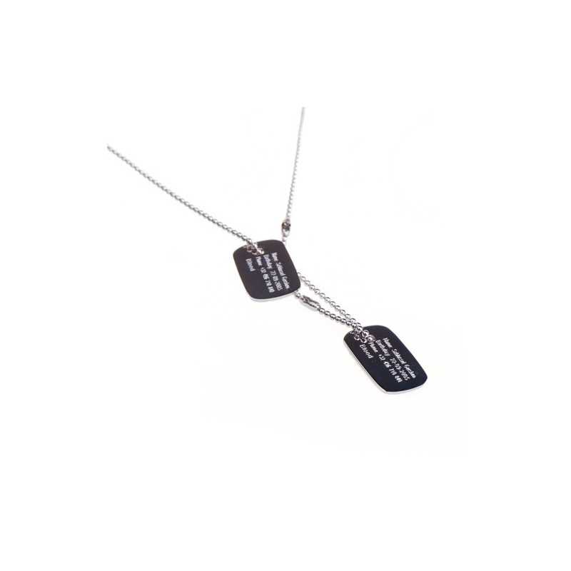 Militaire kraag kindplaat douane zilver Militaire kraag kindplaat douane zilver