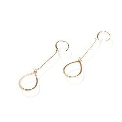 Hanging drop air earrings