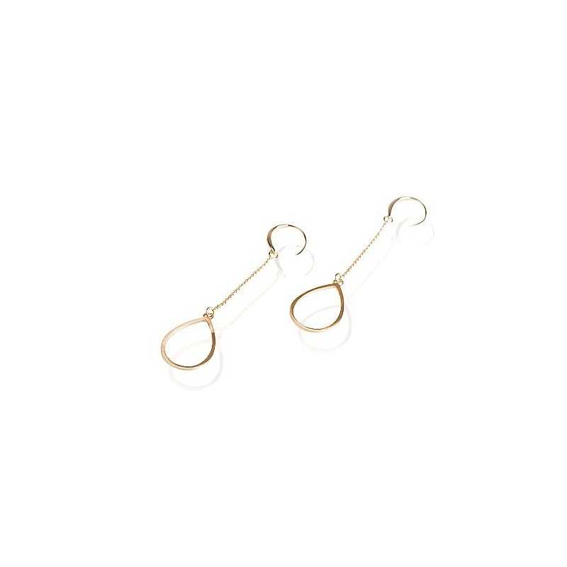 Boucles oreilles longues goutte