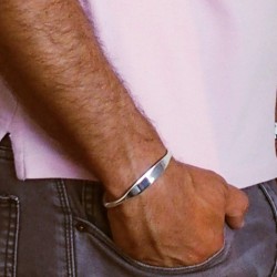 Bracelet esclave argent personnalisé homme