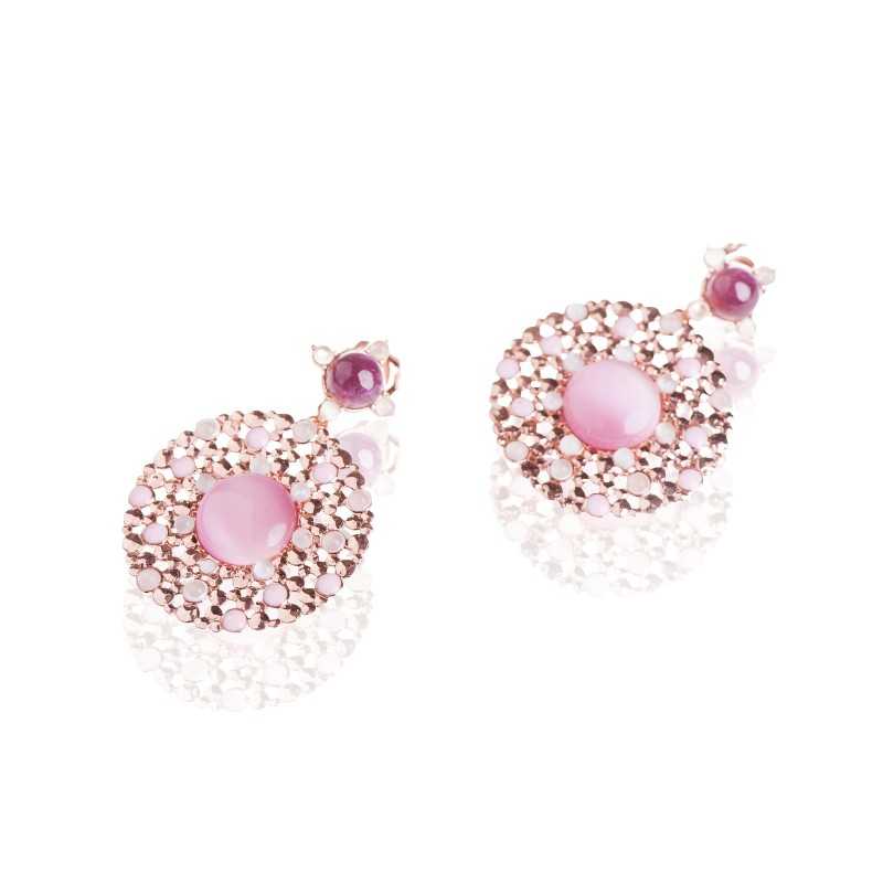 Round dripstone earrings