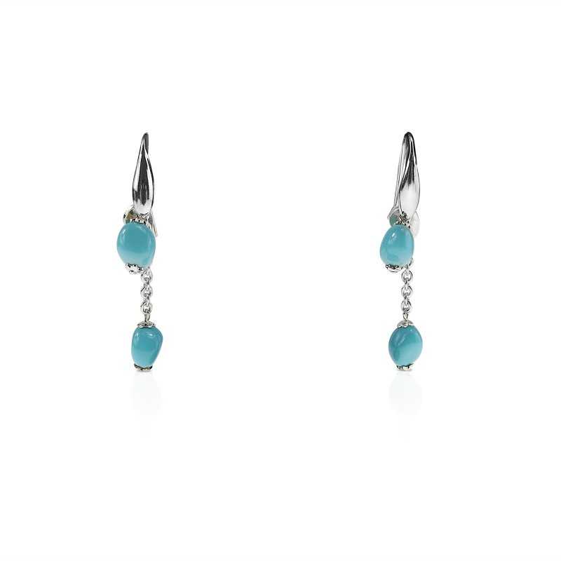 Hanging drop turquoise earrings