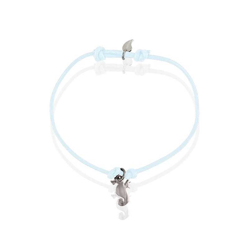 Silver seahorse bracelet children