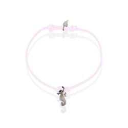 Silver seahorse bracelet children