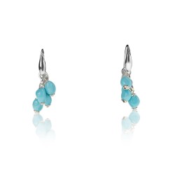 Boucles d'oreilles grappe turquoise