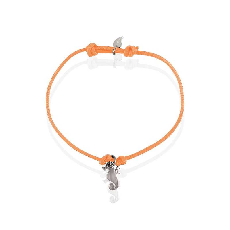 De zilveren zeepaardarmband van vrouwen De zilveren zeepaardarmband van vrouwen