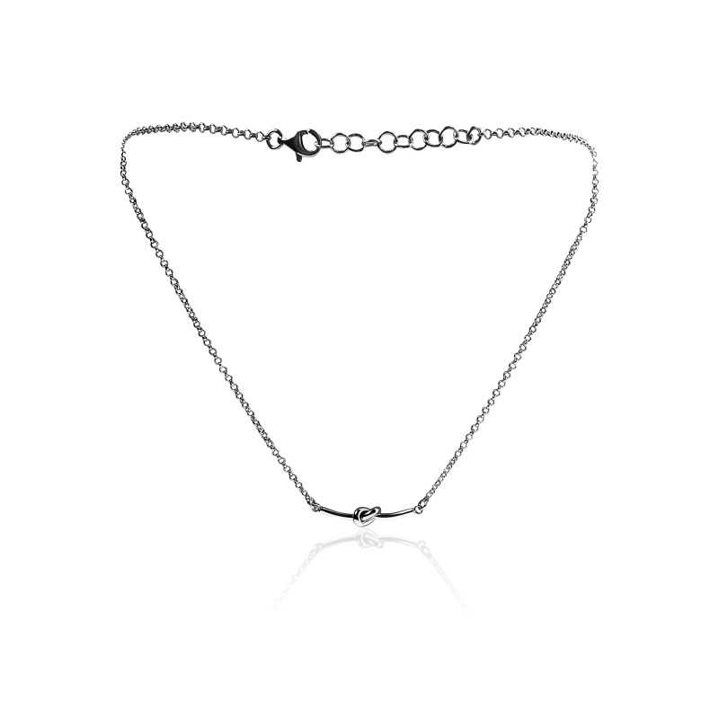 Collier noeud argent femme