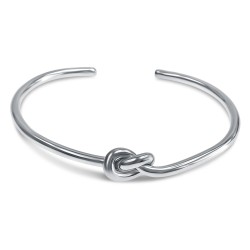 Bracelet noeud argent femme