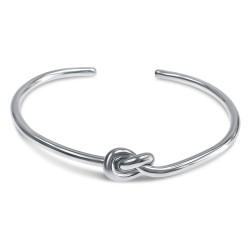 Silver knot bracelet woman