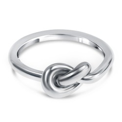 Bague noeud argent femme