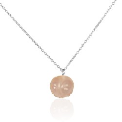 Collier boule rose femme