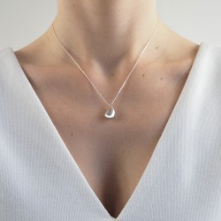 Collier argent goutte femme