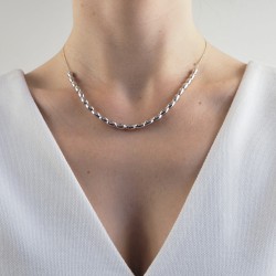 Collier perles argent femme