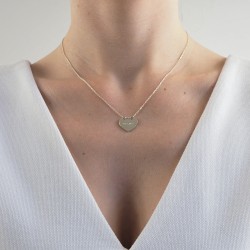Necklace heart silver personalized woman