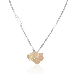 Collier argent rose personnalisé femme