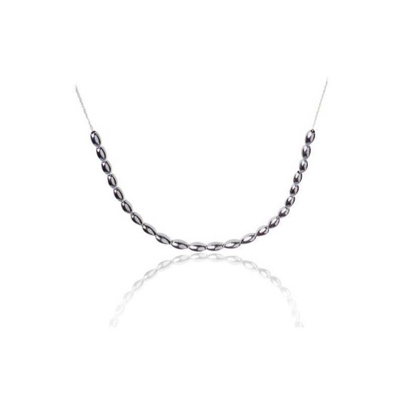 Collier perles argent femme