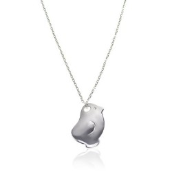 Collier poussin argent enfant