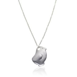 Silver chick necklace child