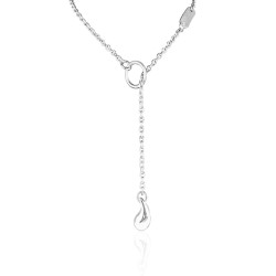 silver drop pendulum necklace customized woman