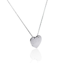 Collier cœur argent personnalisé femme