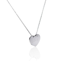 Necklace heart silver personalized woman
