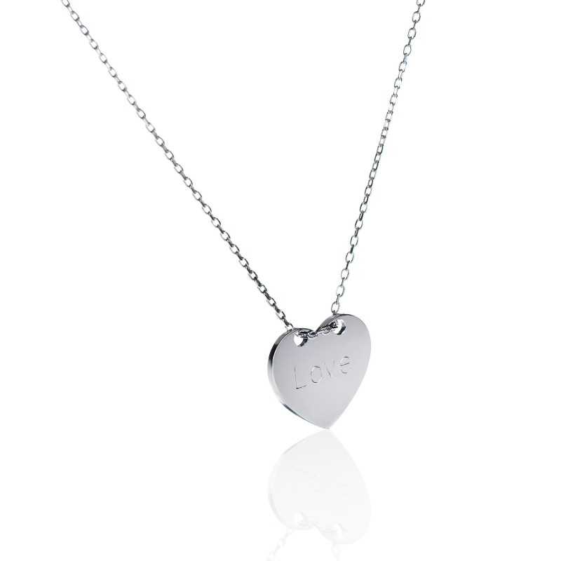 Necklace heart silver personalized woman Necklace heart silver personalized woman