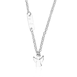 Collier ange argent personnalisé enfant