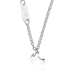 Collier avion argent personnalisé enfant