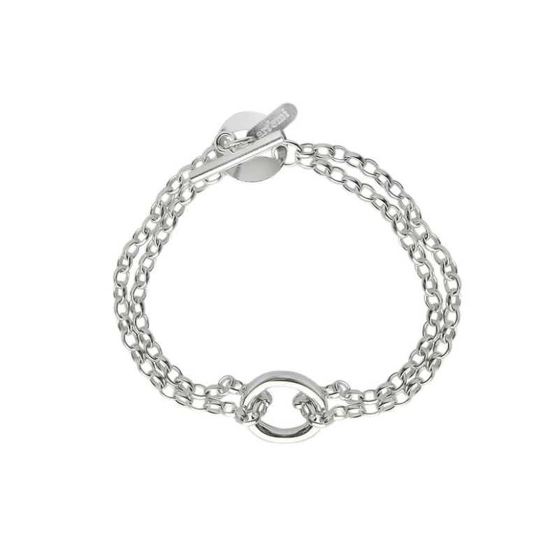 Bracelet double argent femme