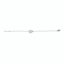 Cloud silver bracelet to engrave woman