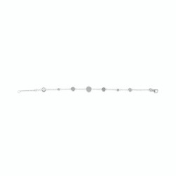 Bracelet pastille initiale à graver femme
