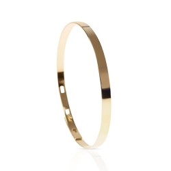 Bracelet jonc personnalisable en vermeil femme