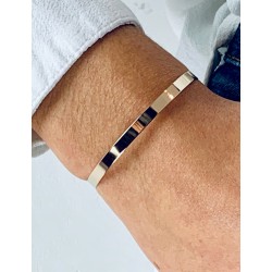 Bangle bracelet personalized in vermeil woman