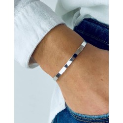 Bracelet jonc argent personnalisable femme