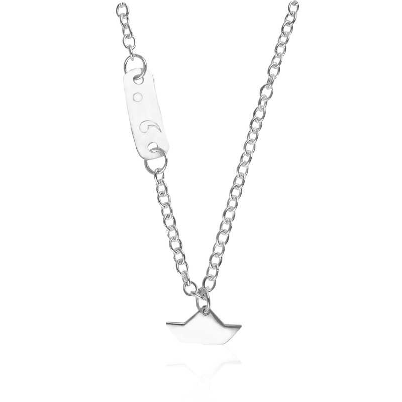 Collier bateau argent personnalisé enfant Collier bateau argent personnalisé enfant