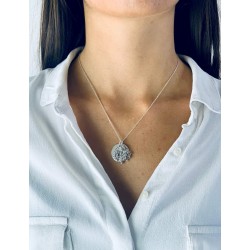 Collier médaille arbre de vie personnalisable femme 20mm