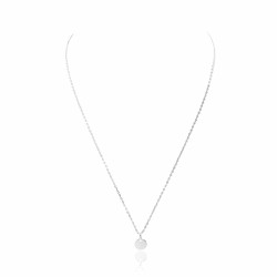 Collier médaille ronde argent gravure femme 10 mm