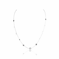 Collier argent pastille initial à graver femme