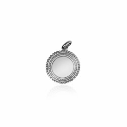 Bohemian silver medallion pendant customizable silver woman