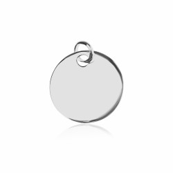 Pendentif médaille argent personnalisé femme 20mm