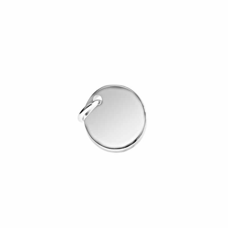 Silver medal pendant personalized woman 15 mm