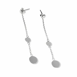 Initial silver pastille earrings to engrave woman