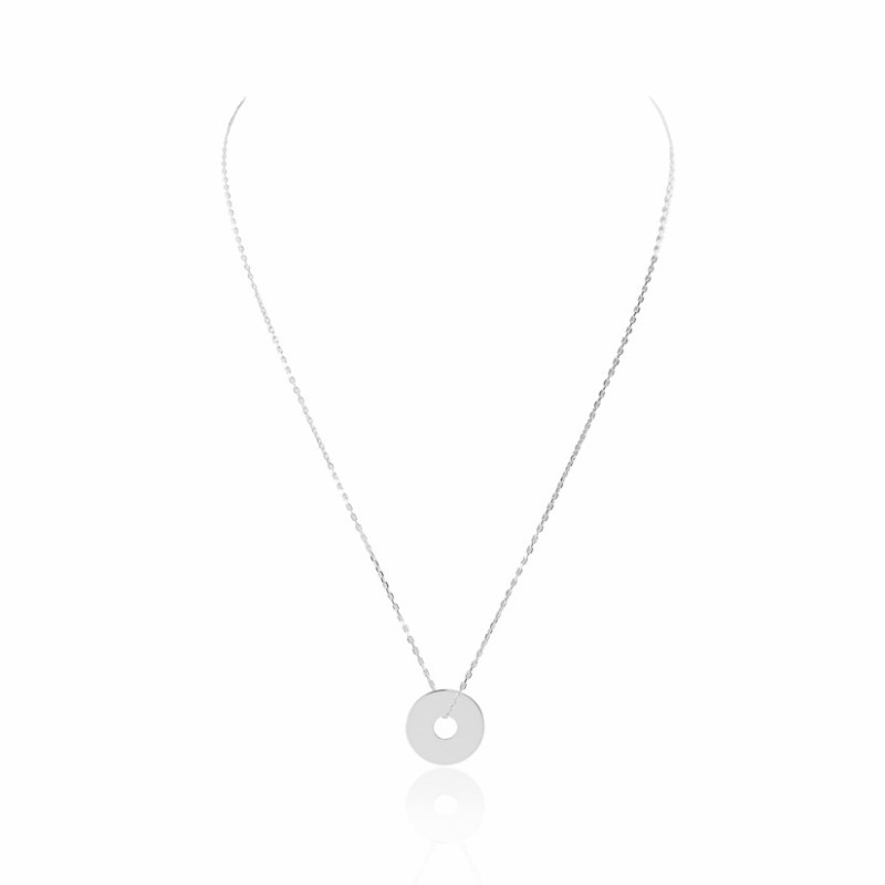 Necklace target silver to engrave 20mm child