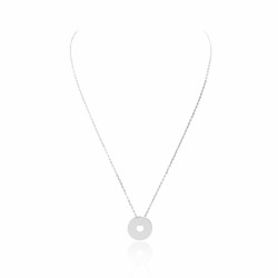 Necklace target silver 20 mm to engrave man