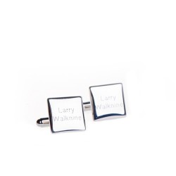 Men's personalized square cufflinks