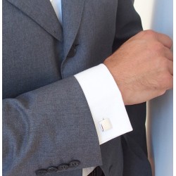Men's personalized square cufflinks